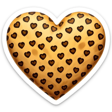 Cuore leopardato peloso sticker