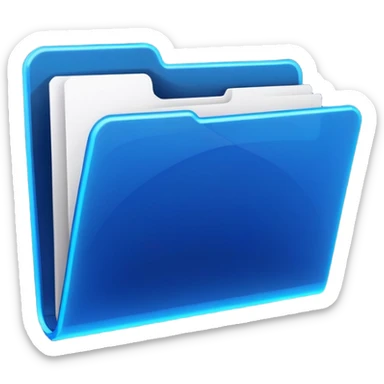 dark blue neon file folder sticker