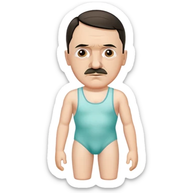 Adolf Hitler in a bathing suit sticker