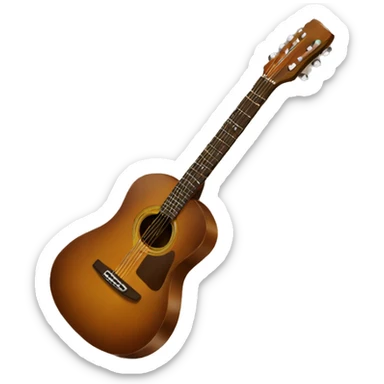 brown guitar sticker