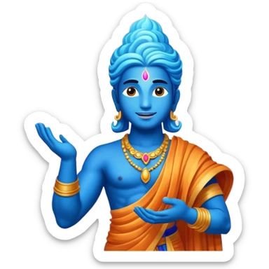The Milky Way galaxy in the hand of Bhagwan Vishnu. sticker