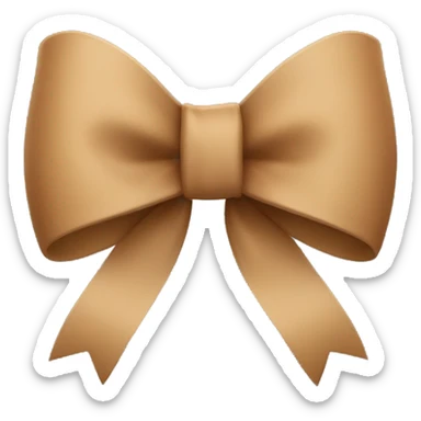 Light Brown bow  sticker