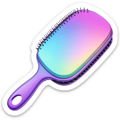 Iridescent hairbrush sticker