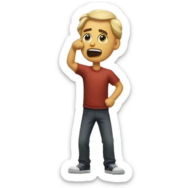 guy getting yelled at sticker