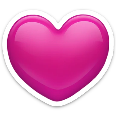 Fuschia heart sticker