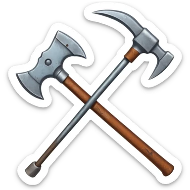 ore mining pickaxe sticker
