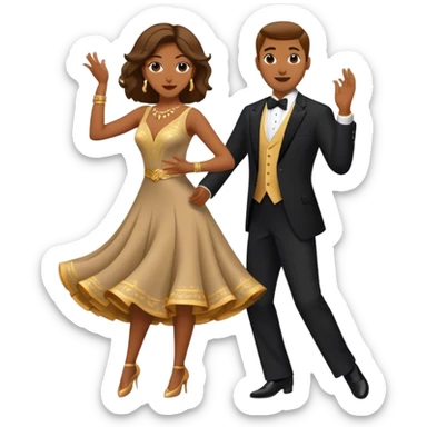 woman and man dancing sticker