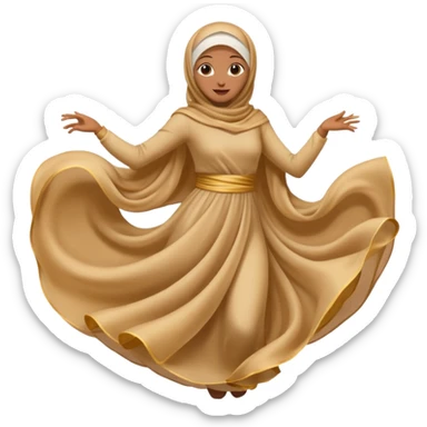 fully veiled woman dancing sticker