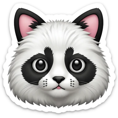 CAT MIXED WITH PANDA sticker
