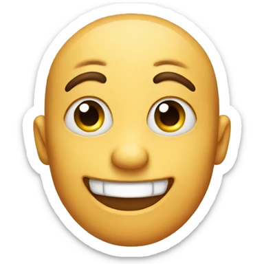 Smiling emoji with rolling eyes sticker