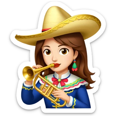 Mariachi Trumpet Player sticker