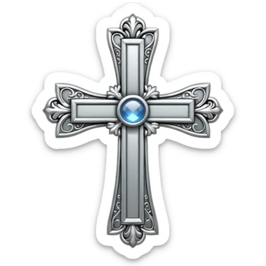 metal elegant cross sticker
