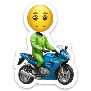 Ballon de foot qui conduit une moto sticker