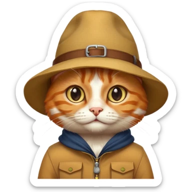 explorer cat sticker