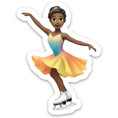 girl figure skating sticker