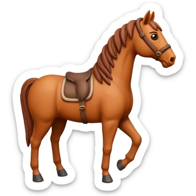 Horse made by clay sticker