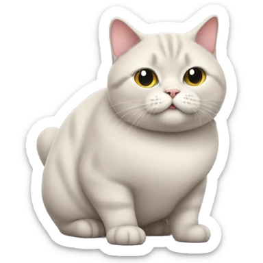 Chubby british lilac cat sticker