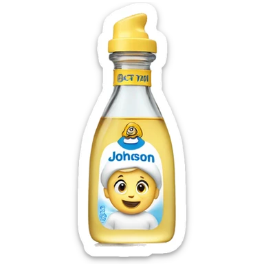 johnson johson baby oil bottle sticker