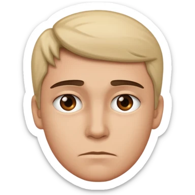 Cara de ligera desaprobacion sticker