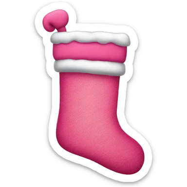 Pink Christmas stocking ￼ sticker
