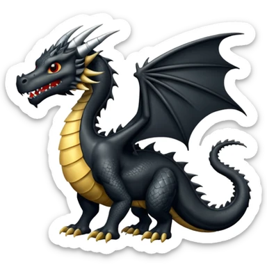 Dragón negro sticker