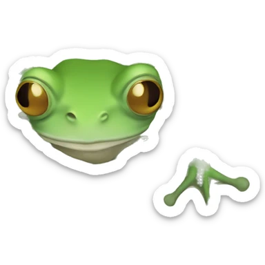 aerial view of a tree frog sticker