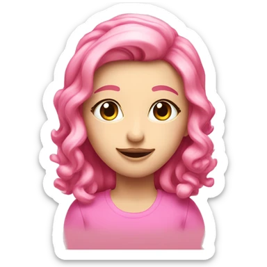 The word OK, pink fancy and girly  sticker