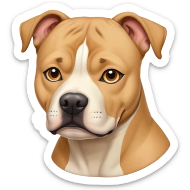 Beige American staffy  sticker