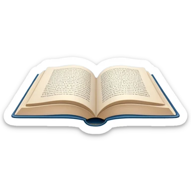 Icon for Poetry Reading: an open book with verses on the pages, from which fly pages transforming into a large flock of small white birds soaring into the blue sky. The icon should evoke the freedom and beauty of poetry. Transparent background. sticker