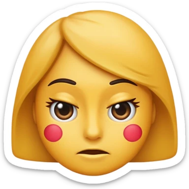 And emoji looking back giving a bombastic side eye sticker