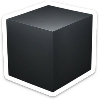 Black cube sticker