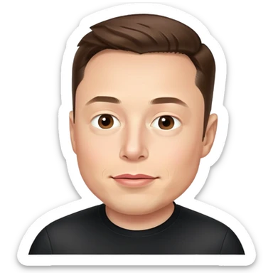 Black Elon musk sticker