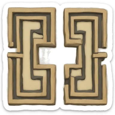 Ancient Greek Key, Writting "AFK" sticker