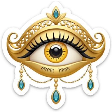 Make a logo with a lash side in the Iranian style and make the logo cool. sticker