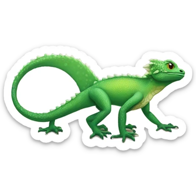 a gecko as a battledragon sticker