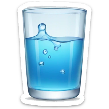 glass of water simple sticker