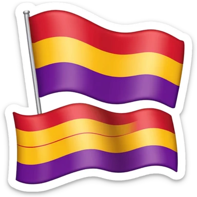 Bandera republicana española sin el símbolo del medio sticker