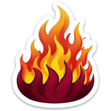 dark Burgundy fire 🔥  sticker