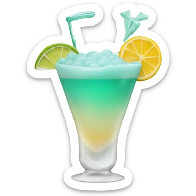 Cocktail with sea foam sticker