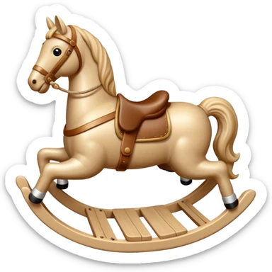 beige Rocking Horse sticker