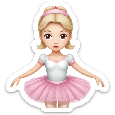 White girl nurse who is a ballerina  sticker