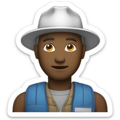 un homme soulevant des haltères sticker