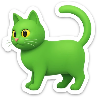 Brat Green cat sticker
