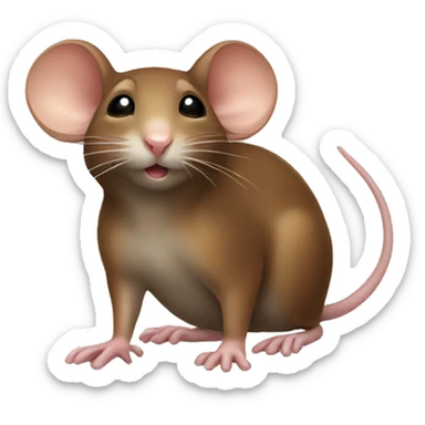 Brown mouse  sticker