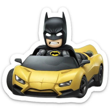 batman eating a car sticker