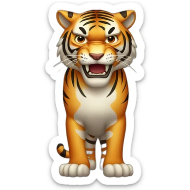 angry- Tiger  sticker