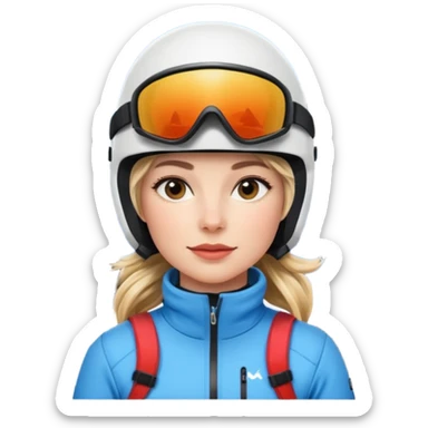 Woman Skiing Background Matterhorn sticker