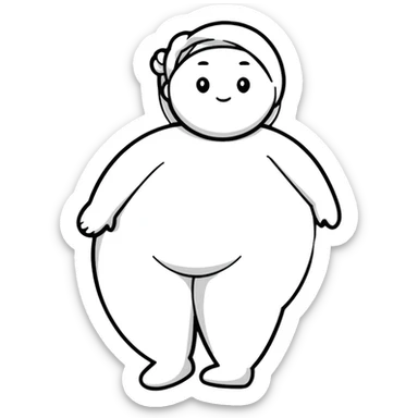 Venus of Willendorf prehistoric limestone figurine, rotund female figure with detailed rounded body sticker