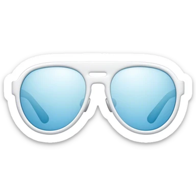thin white modern sunglasses sticker