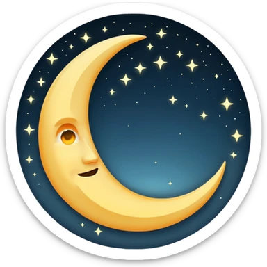 HALF MOON  sticker